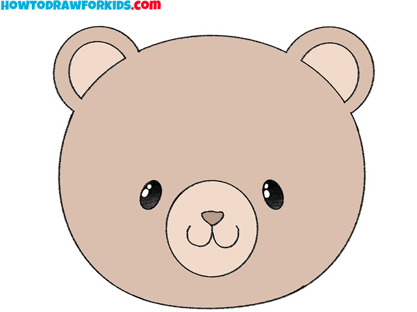 How to Draw a Bear Head - Easy Drawing Tutorial For Kids