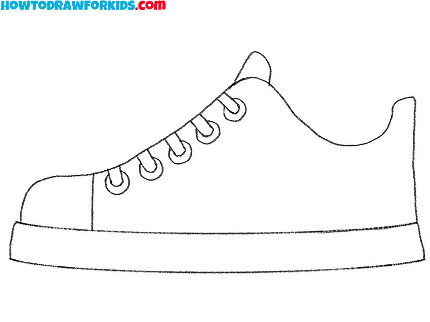 cartoon shoe drawing simple