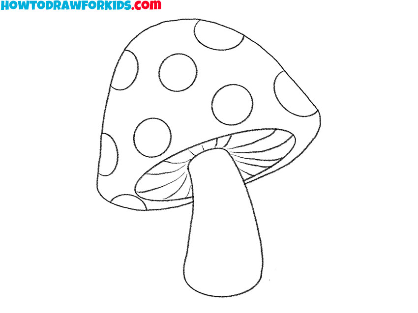how to draw a mushroom for beginners