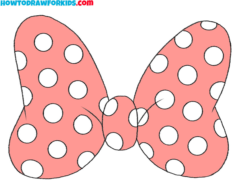 How to Draw a Minnie Mouse Bow - Easy Drawing Tutorial For Kids