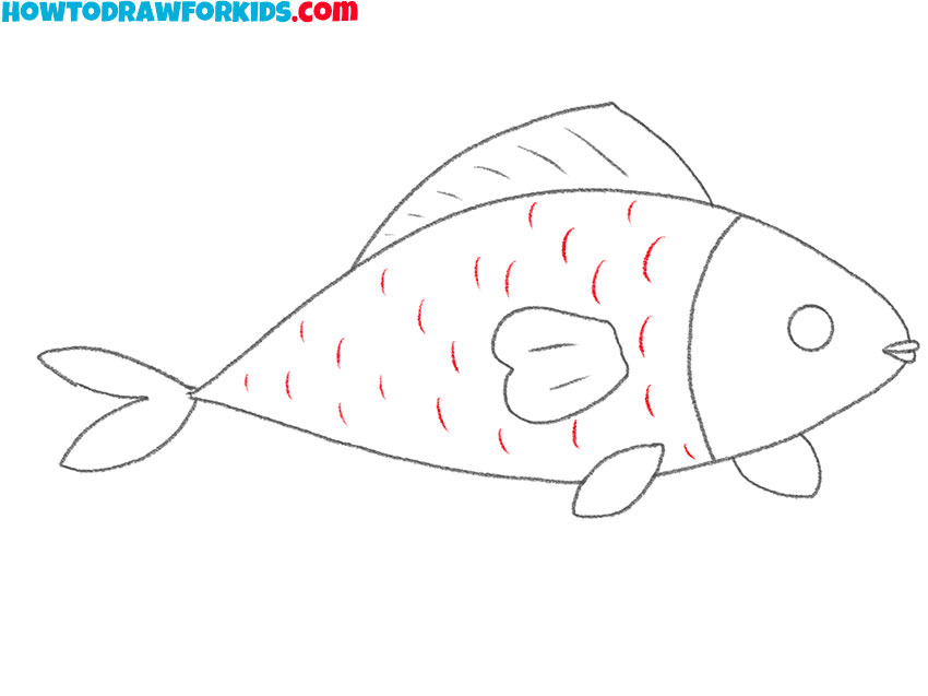 small fish drawing guide