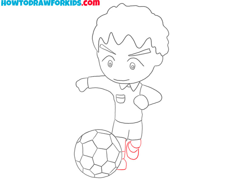 soccer player drawing guide
