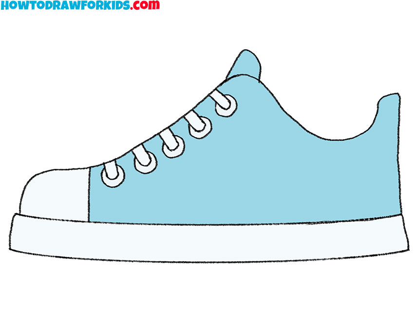 cartoon shoe drawing very easy