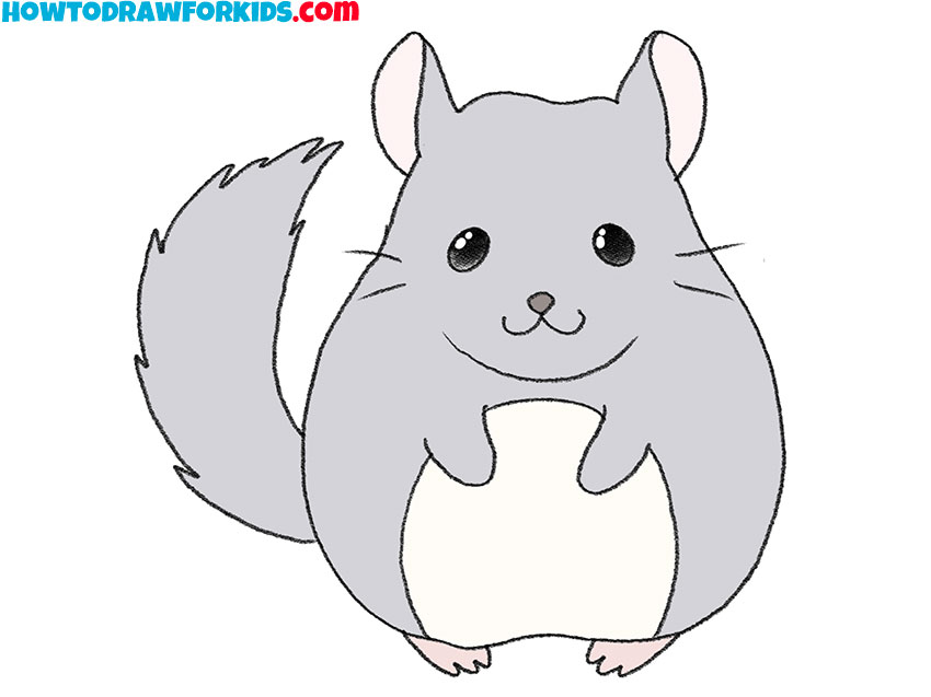 Premium Photo  A cartoon drawing of a blue chinchilla with a white face  and a black nose