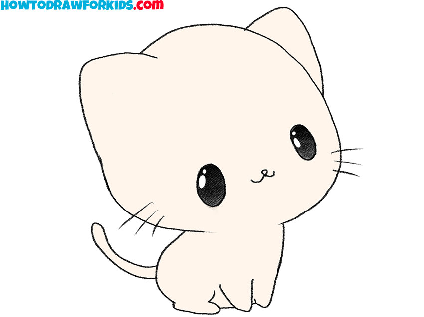 How to Draw an Easy Kitten Easy Drawing Tutorial For Kids