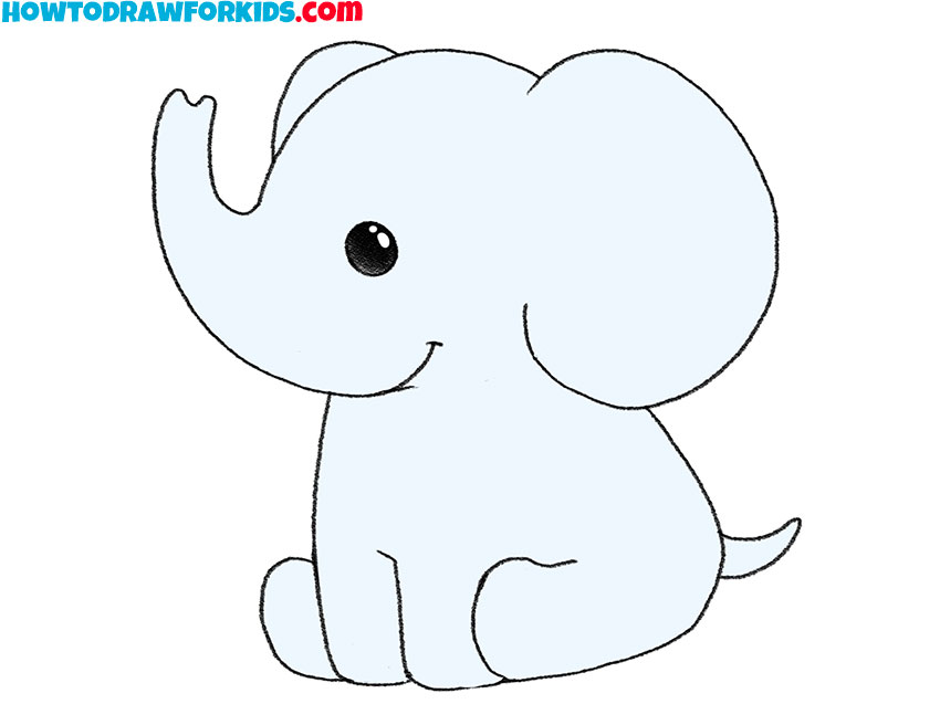 How to Draw an Elephant Easy Easy Drawing Tutorial For Kids