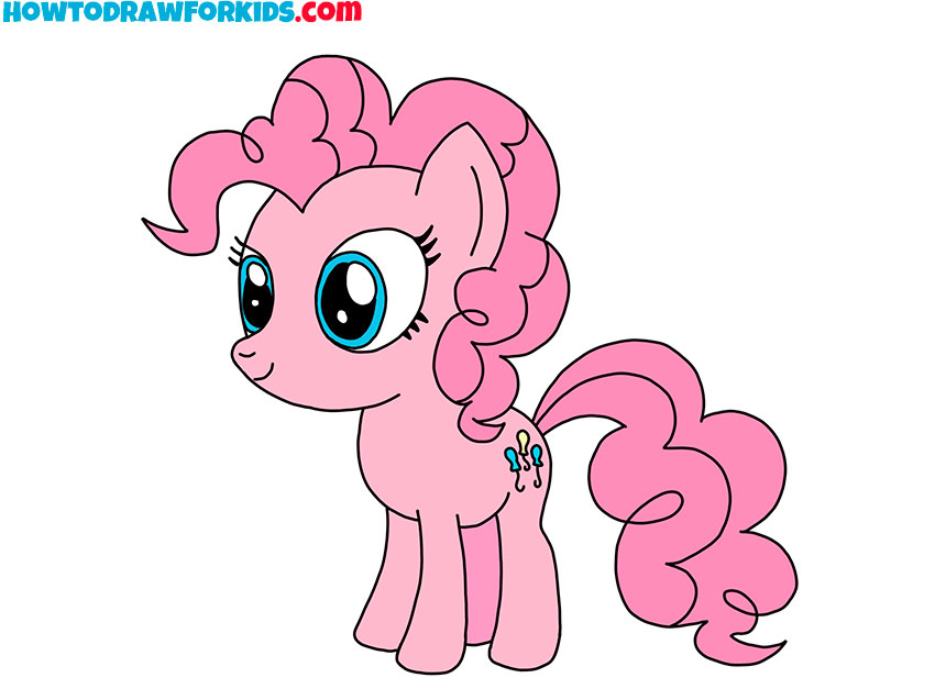 how to draw pinkie pie simple