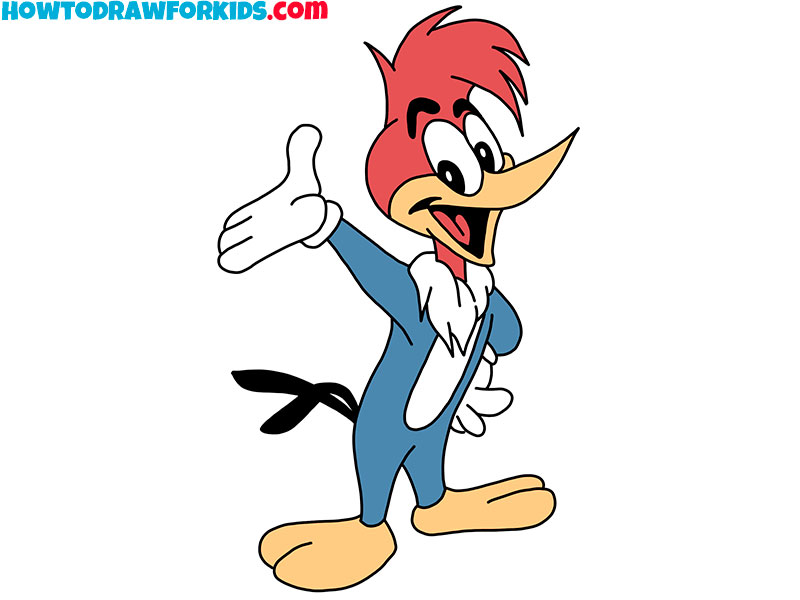 How to Draw Woody Woodpecker - Easy Drawing Tutorial For Kids