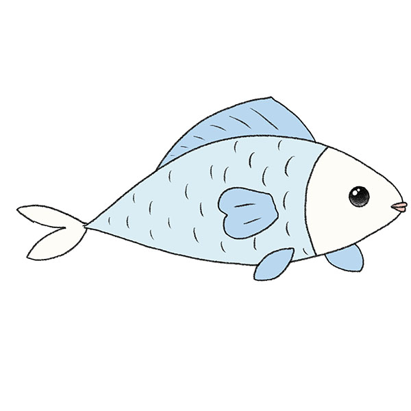Small fish sketch icon Royalty Free Vector Image