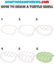How to Draw a Turtle Shell - Easy Drawing Tutorial For Kids