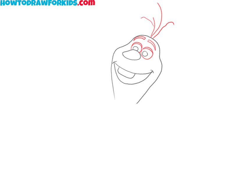 how to draw olaf frozen
