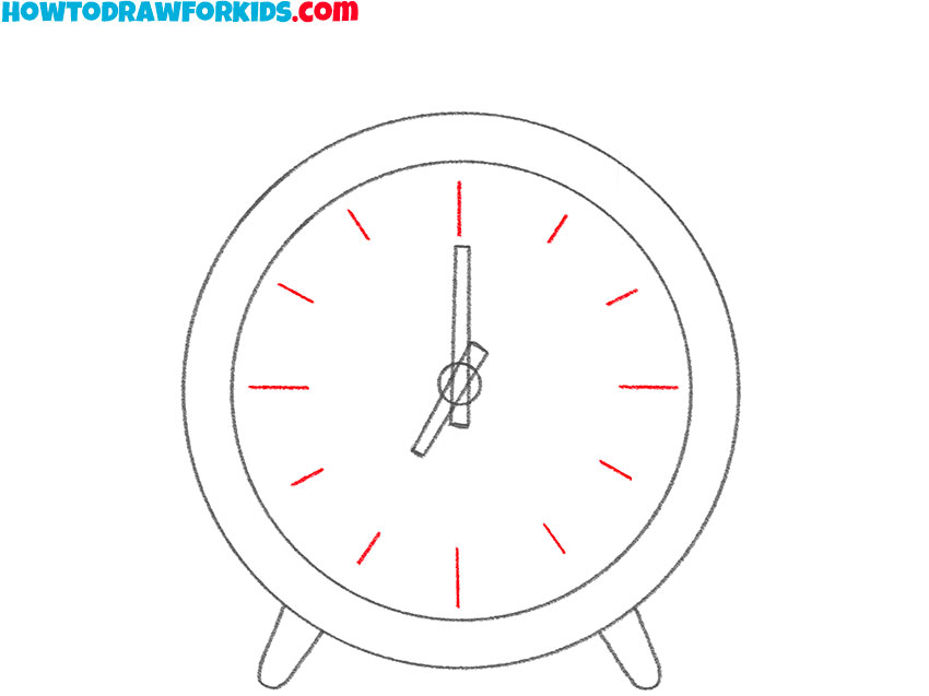 how to draw an alarm clock for kindergarten