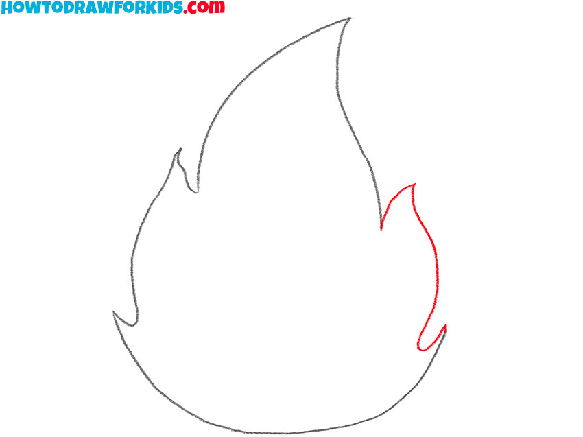 how to draw cartoon fire easy