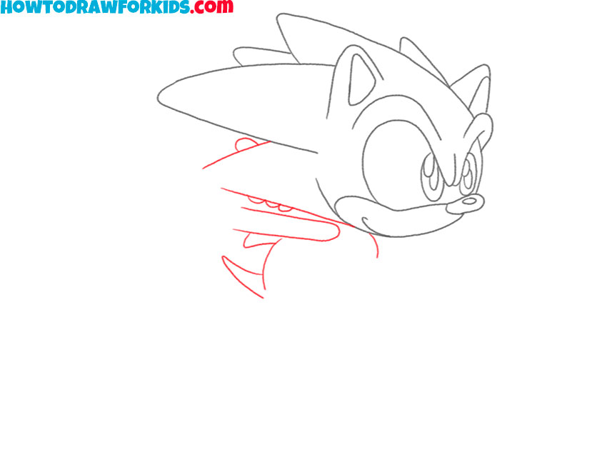 sonic the hedgehog running drawing guide