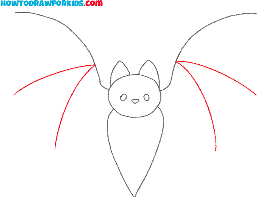 how to draw a bat cute