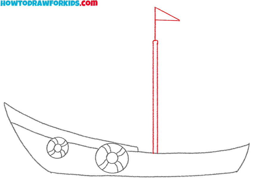 how to draw a small fishing boat