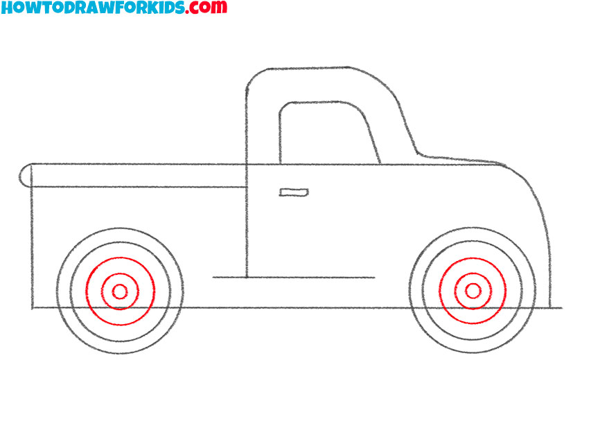 old truck drawing guide