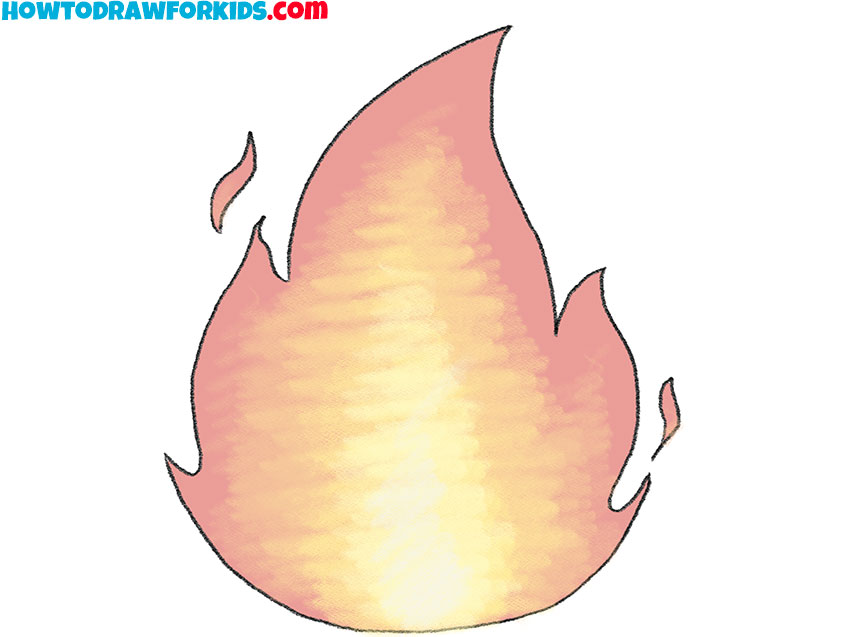 How to Draw Fire Step by Step