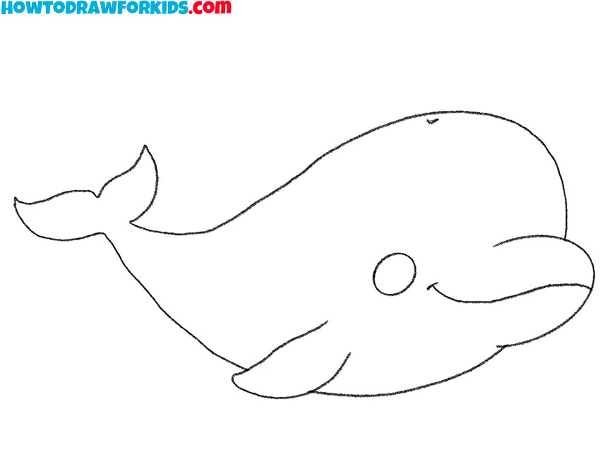 how to draw a baby beluga whale