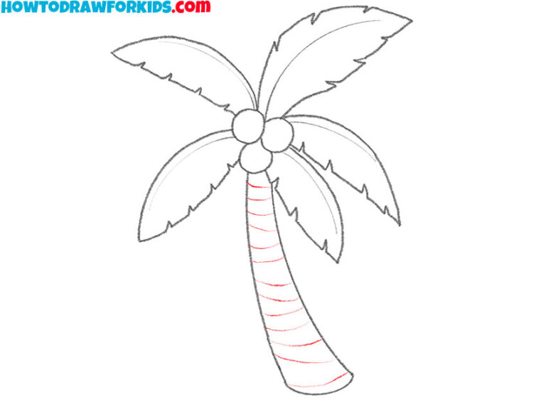 How to Draw a Coconut Tree Easy Drawing Tutorial For Kids