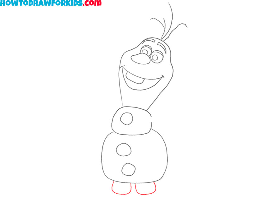 how to draw olaf for kids
