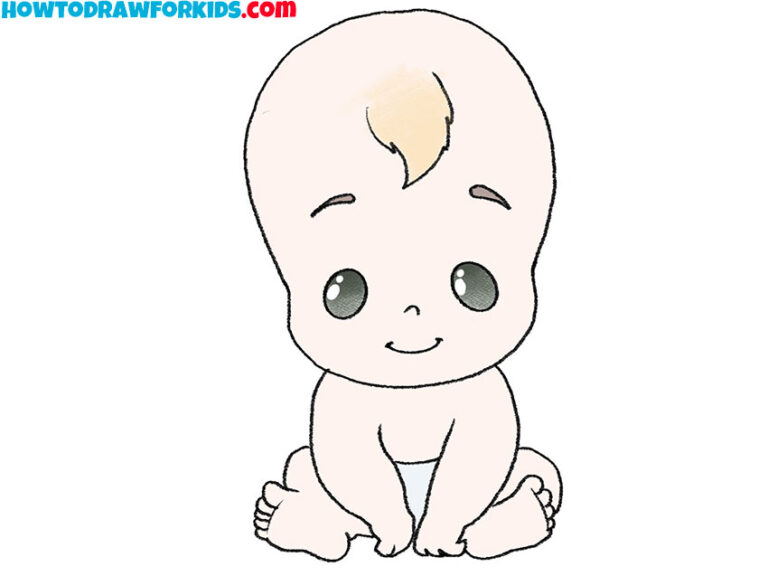 How to Draw a Cute Baby - Easy Drawing Tutorial For Kids