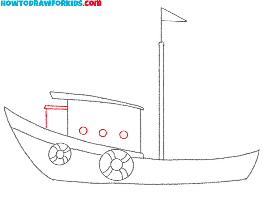 fishing boat drawing for beginners