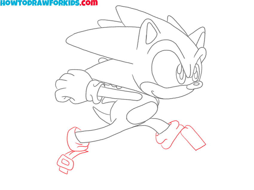 sonic the hedgehog running drawing for beginners