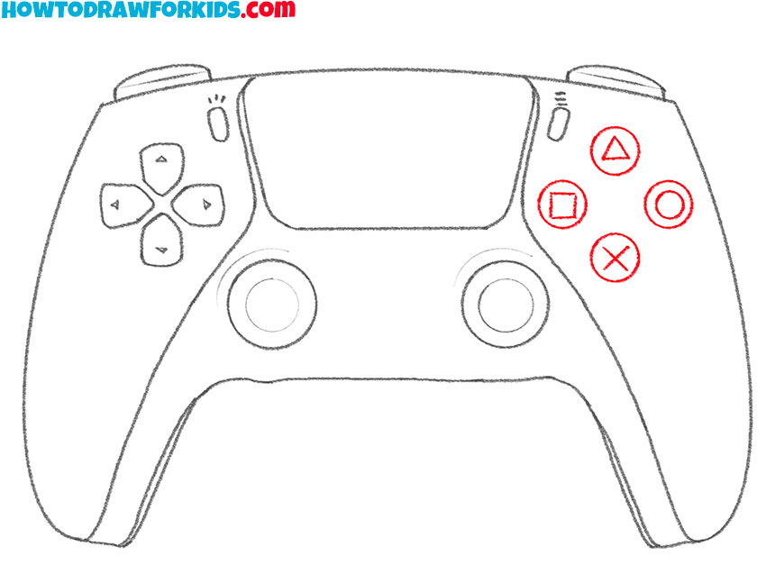video game controller drawing guide