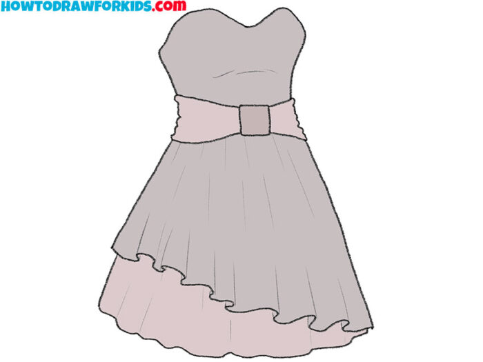 How to Draw an Anime Dress - Easy Drawing Tutorial For Kids