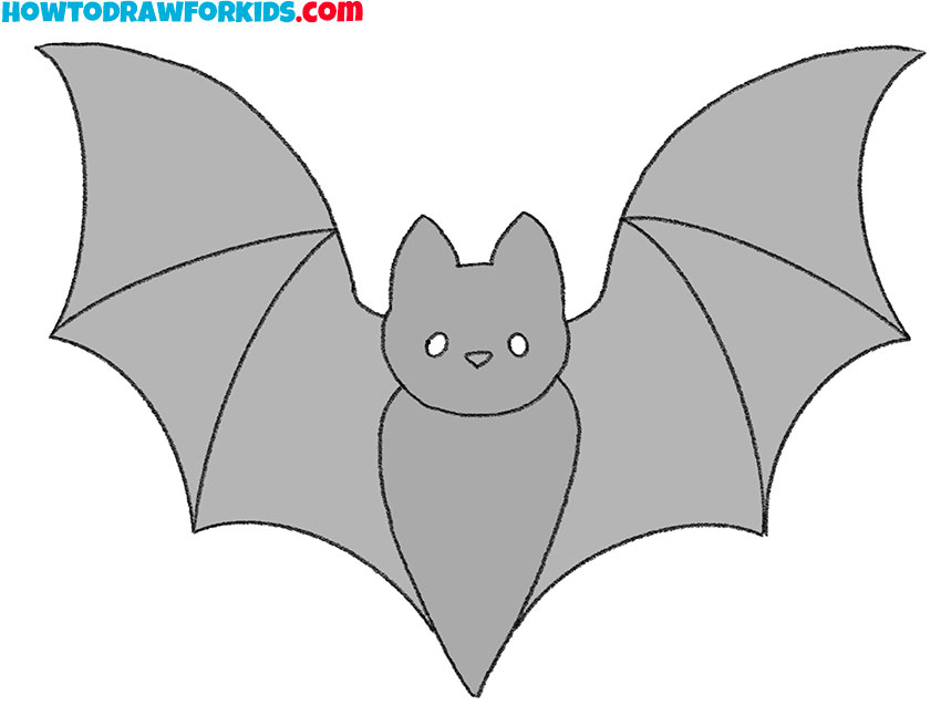 how to draw a small bat easy