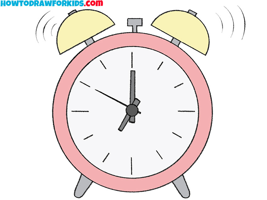  cartoon alarm clock drawing