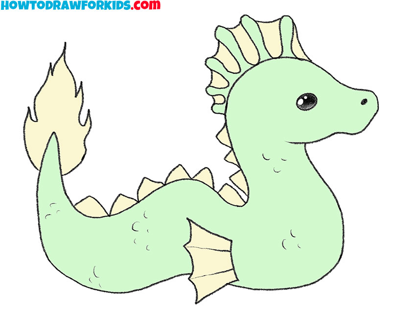 cartoon sea serpent drawing