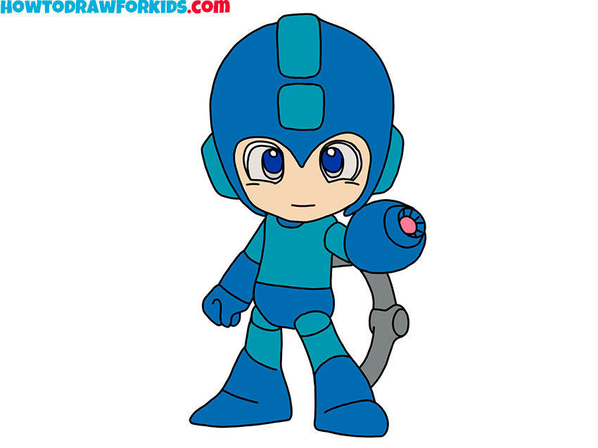 megaman drawing step by step
