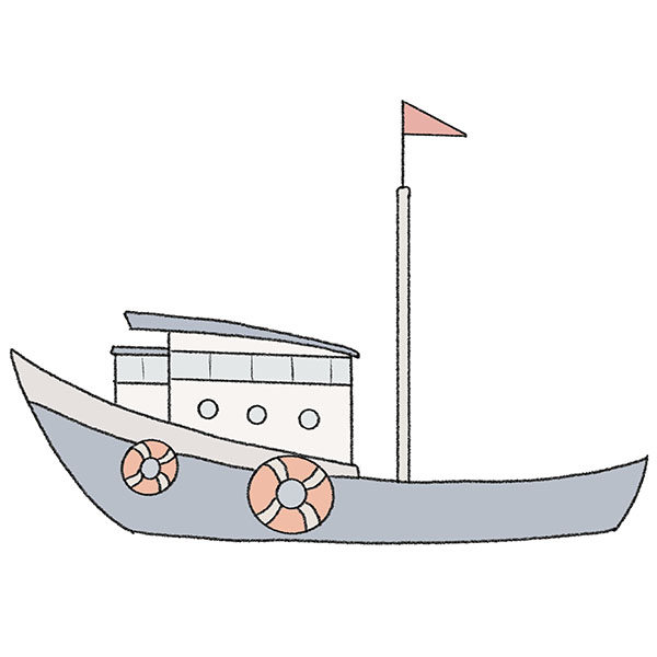 How to Draw a Simple Boat - DrawingNow