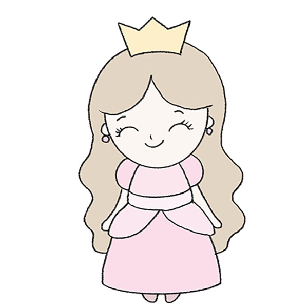 How to Draw a Simple Princess - Easy Drawing Tutorial For Kids