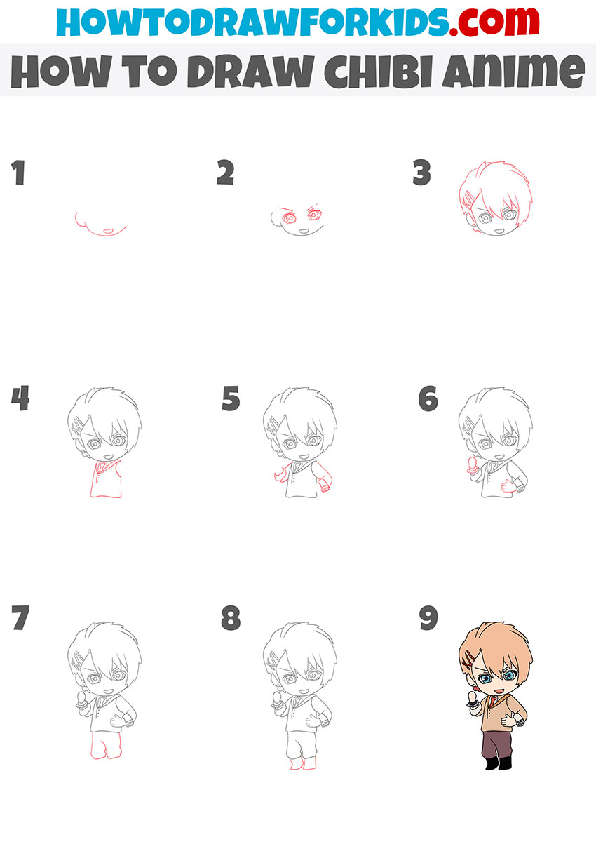 How to Draw an Anime Chibi Girl - Really Easy Drawing Tutorial