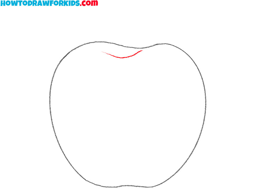 how to draw an apple for kids
