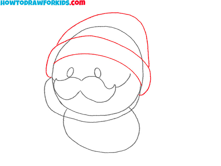 how to draw a cute santa easy