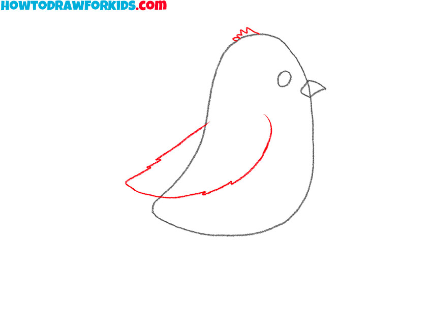how to draw a sparrow easily