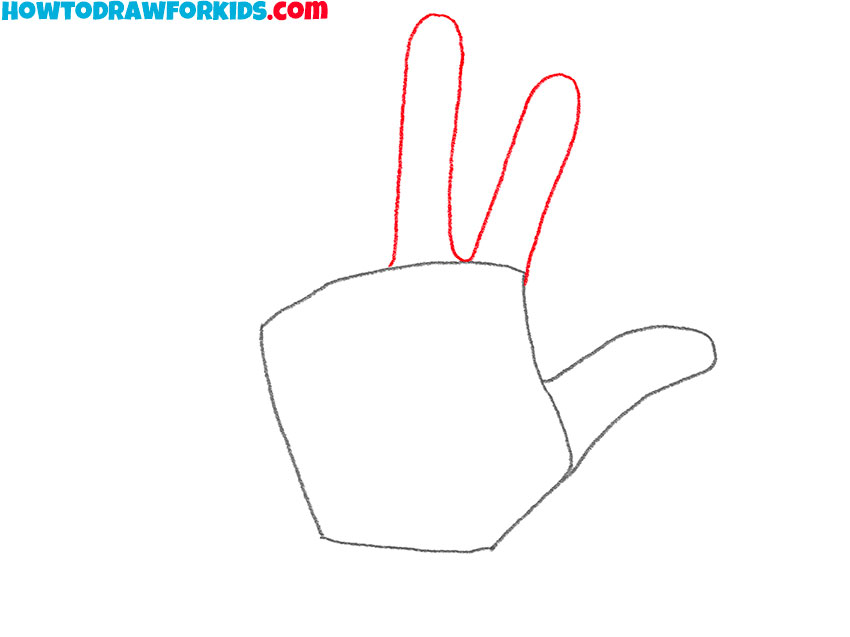 how to draw an open hand for kids