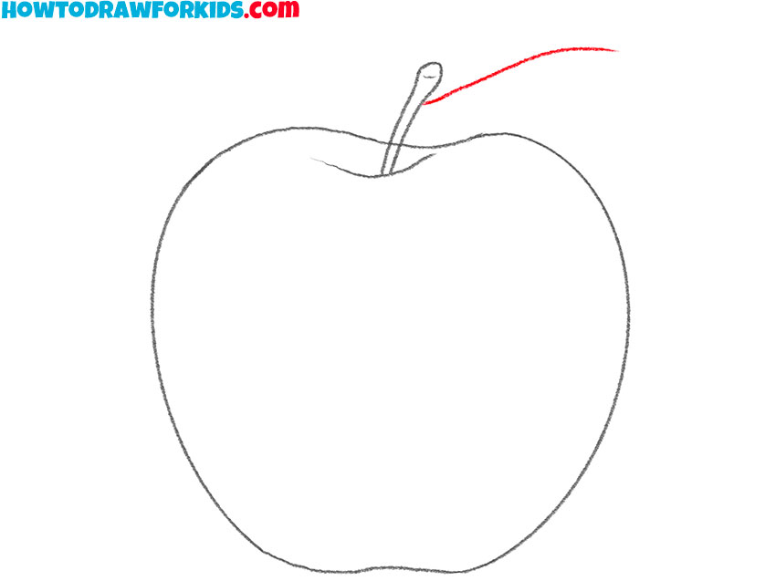 how to draw an apple easy