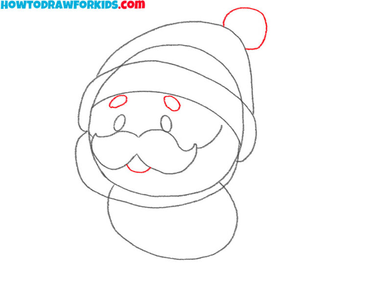 How to Draw Cute Santa Easy Drawing Tutorial For Kids