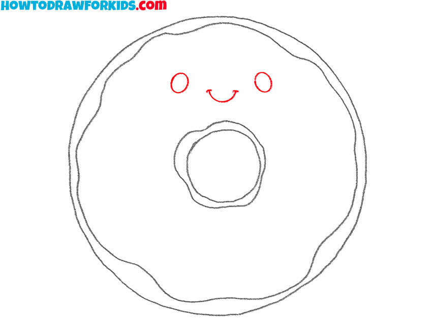 cute donut drawing for kids