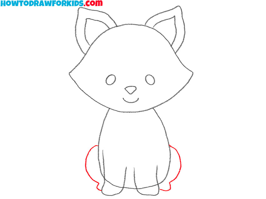 how to draw a cute baby fox step by step