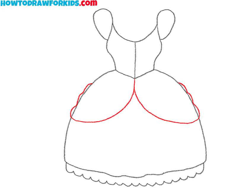 how to draw a princess dress for beginners