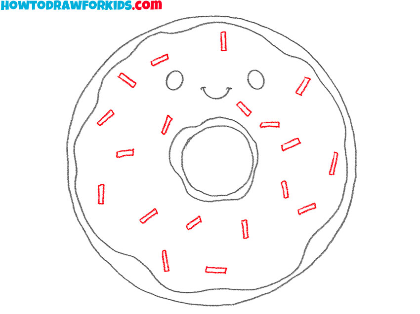 cute donut drawing for beginners