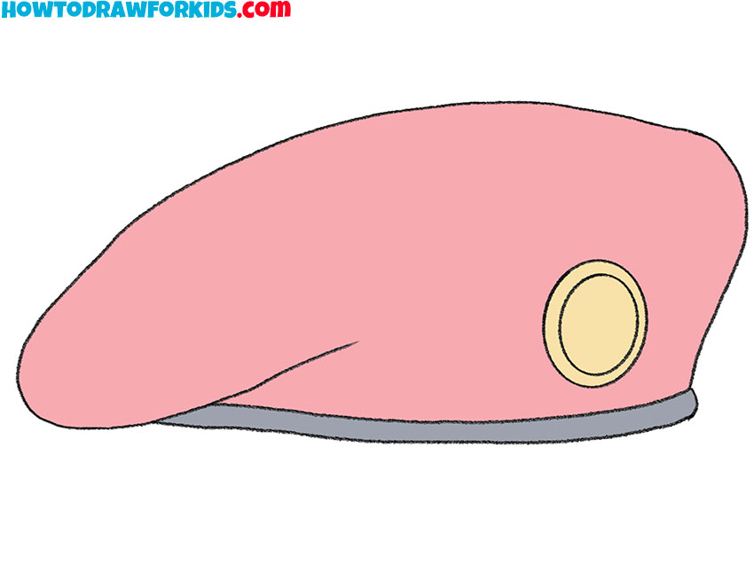 how to draw a beret for kindergarten