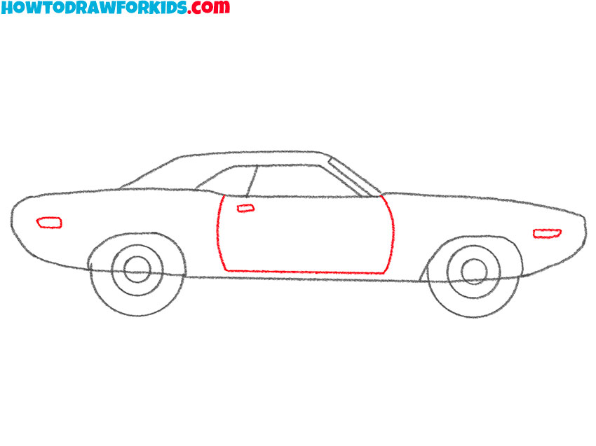 how to draw a dodge challenger for beginners