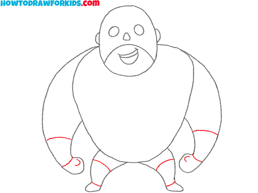 how to draw a wrestler for kindergarten